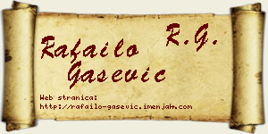 Rafailo Gašević vizit kartica